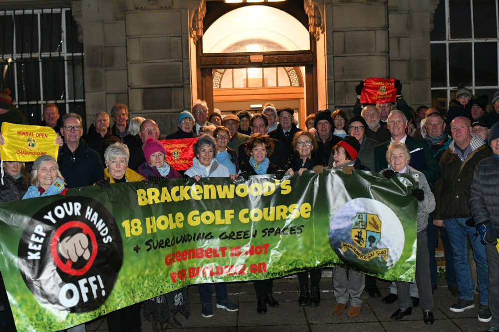 Campaigners against a proposal to close Brackenwood Golf Course for good. Credit: Edward Barnes