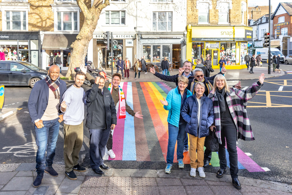 Marcus Gayle, Harry Judd, Cllr Shantanu Rajawat, Aubrey Crawley, Clare Balding, Alice Arnold, Nicki Chapman, Cllr Ranjit Gill, and Ollie Saunders. Photo: Anna Kunst.