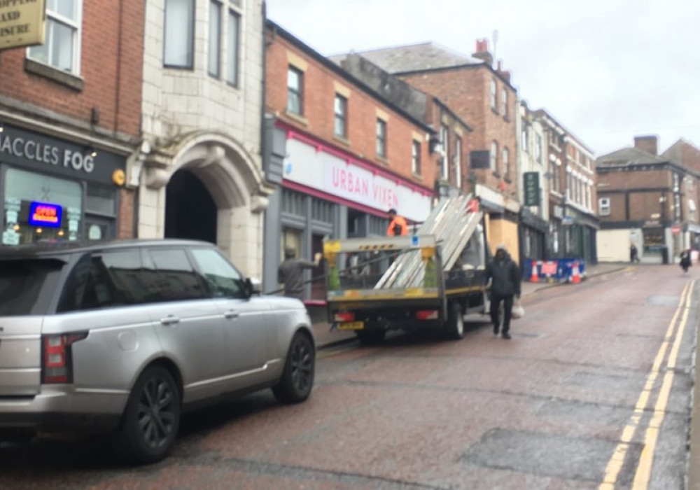 The west Mill Street site (centre) is near Duke's Court and opposite The Shamrock Bar. (Image - Alexander Greensmith / Macclesfield Nub News) 