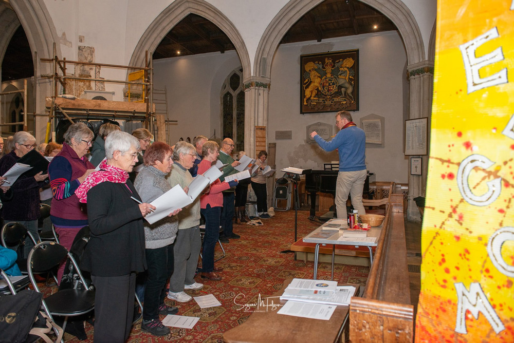 Axminster & District Chorale Society rehearsing for the event