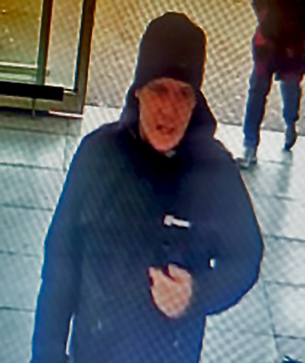 Do you know him? CCTV footage of the wanted man.