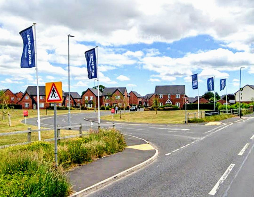 The incident on Philip Taylor Drive, Leighton, off the new Bloor Homes estate - happened at 7:02pm on Friday 3 February (Google).