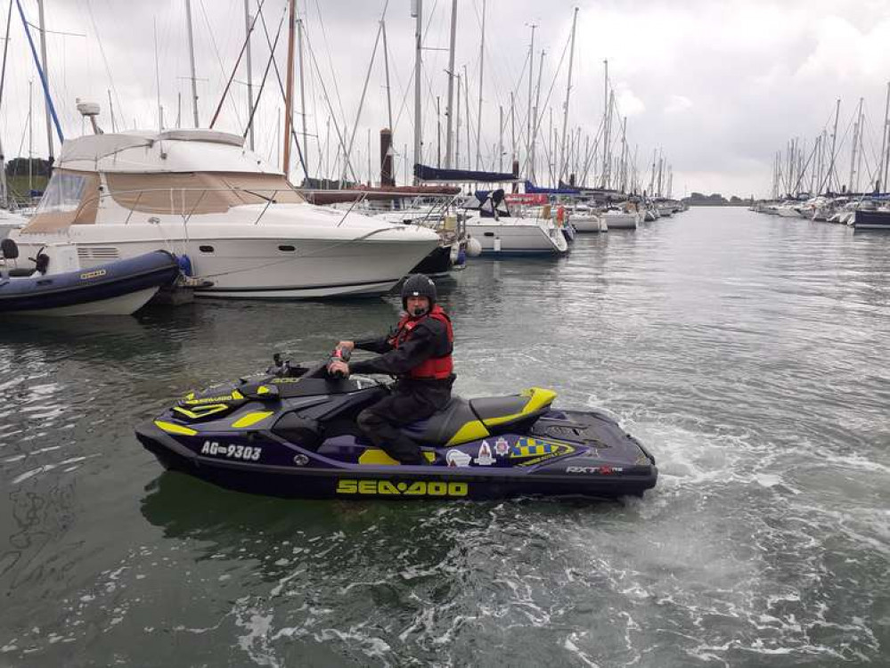 The launch of the Marine Unit's new personal water craft (PWC)