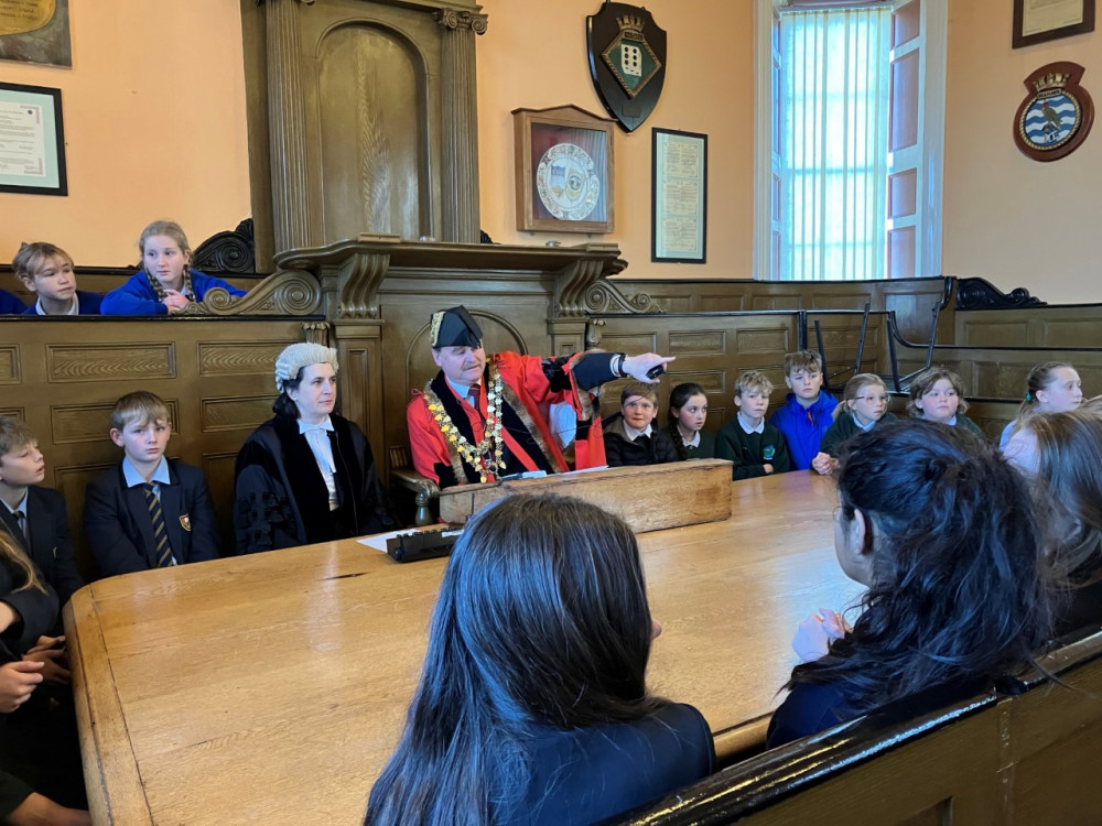 Youth Engagement day with Mayor Cllr Tim Grattan Kane (Image: Helston Town Council)