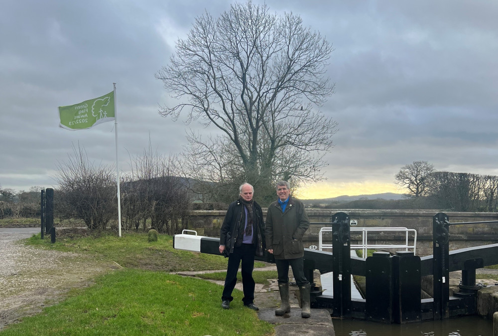 Duncan is one of 40 members of Macclesfield Canal Society. Here he is pictured with Macclesfield's Conservative MP David Rutley. 
