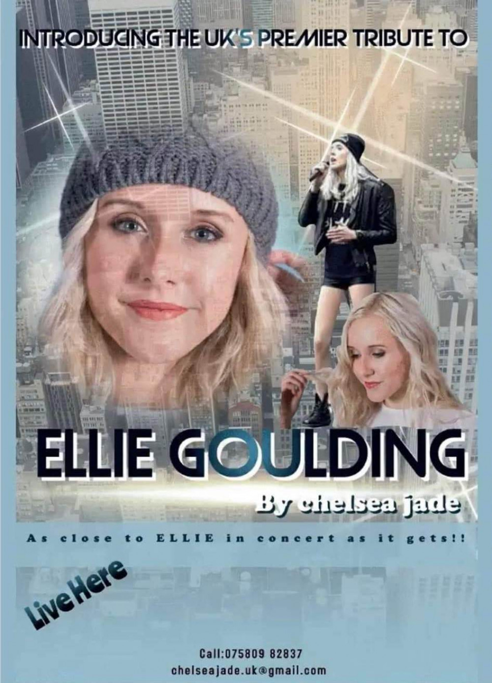 Chelsea Jade is performing her Ellie Goulding tribute live at The Hop Pole on Saturday (February 11). 