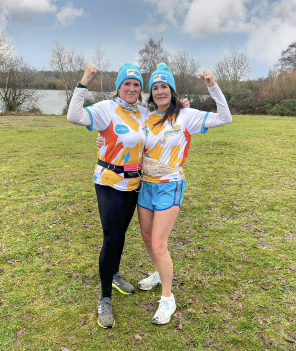 North Herts residents smash ‘Daily Dash’ fundraising challenge for Hitchin based national charity Sue Ryder. PICTURE: Two fund-raising heroes. CREDIT: Sue Ryder 