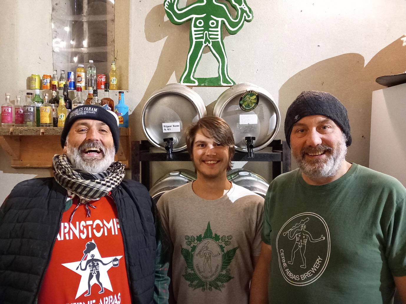 Vic Irvine, Danny England and Jodie Moore of the multi-award-winning Cerne Abbas Brewery (photo credit: Rich Gabe)