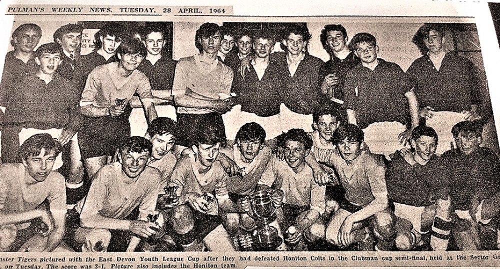 Axminster Town Youth, winners of the Clubman Cup in April 1964.