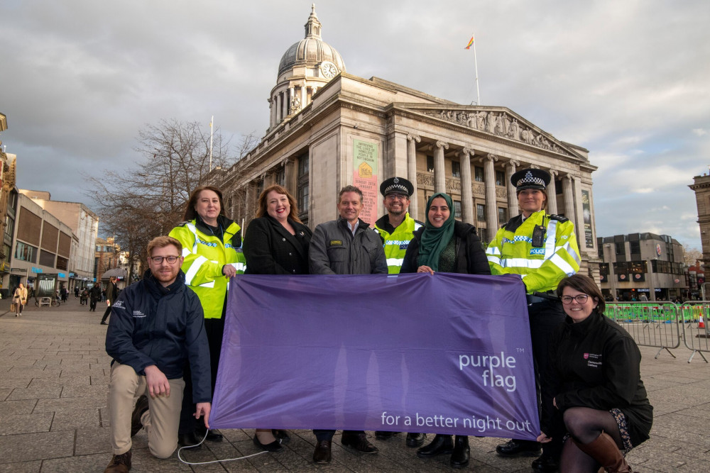 Nottingham has been awarded the Purple Flag for its evening and night-time economy. Photo courtesy of Nottinghamshire Police.