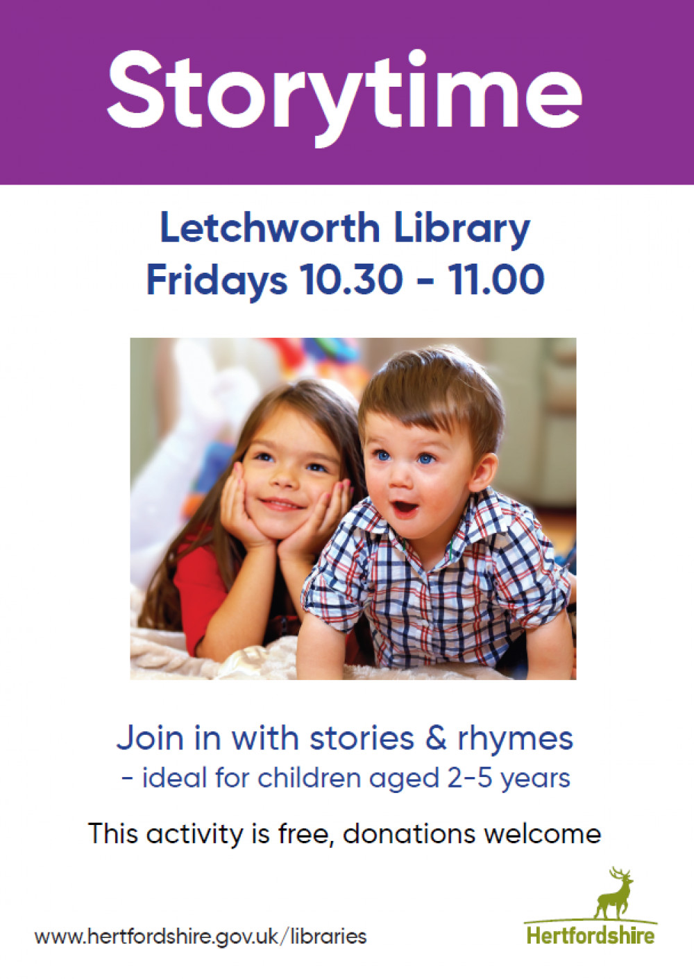 Children's Story time at Letchworth Library
