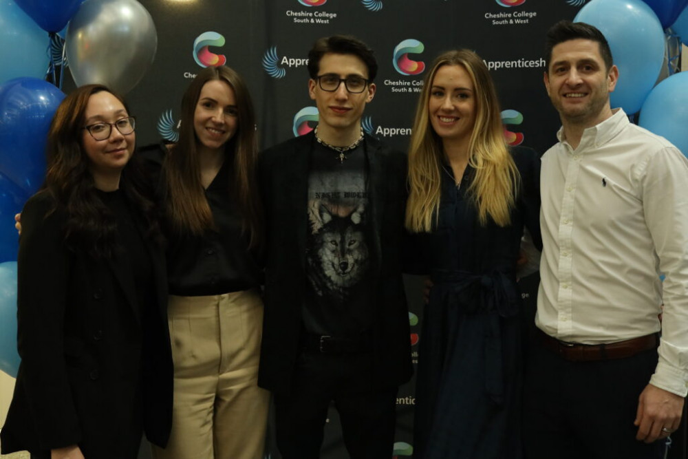 Some of the winners from the awards ceremony (Image credit - Cheshire College)