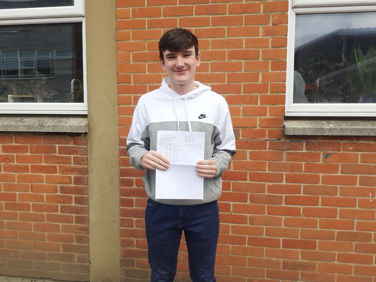 Ethan Stead: "It's a big relief to get the grades I need to study maths and physics."