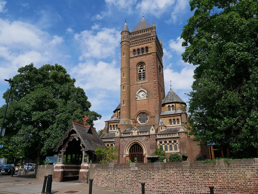 A view of the Church of Saint Mary in South Ealing from the southwest. Photo: Doyle of London.