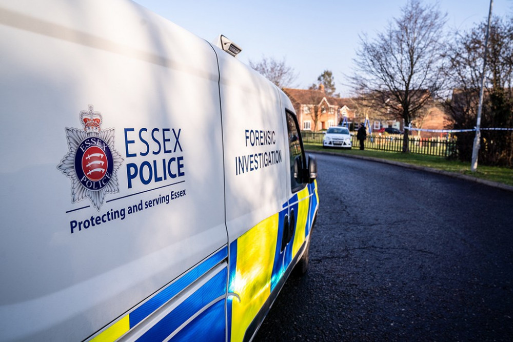 Police remain at the scene in Chelmsford, where a cordon has been put in place while enquiries continue. (Photo: Essex Police)