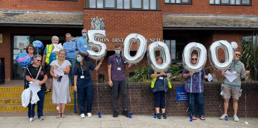 Staff at Longfield Medical Centre celebrating their milestone (Credit: Longfield Medical Centre)