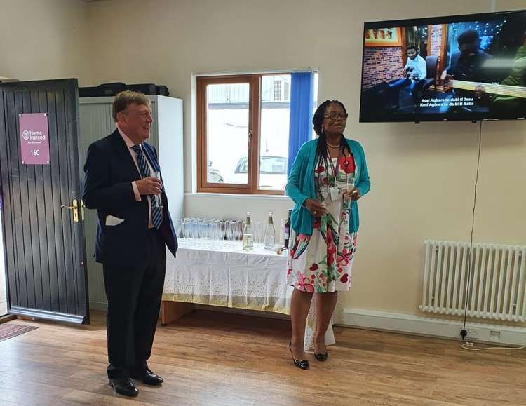 Dorothy and Mr Whittingdale at the opening on Friday (Credit: Dorothy Nwankwo)