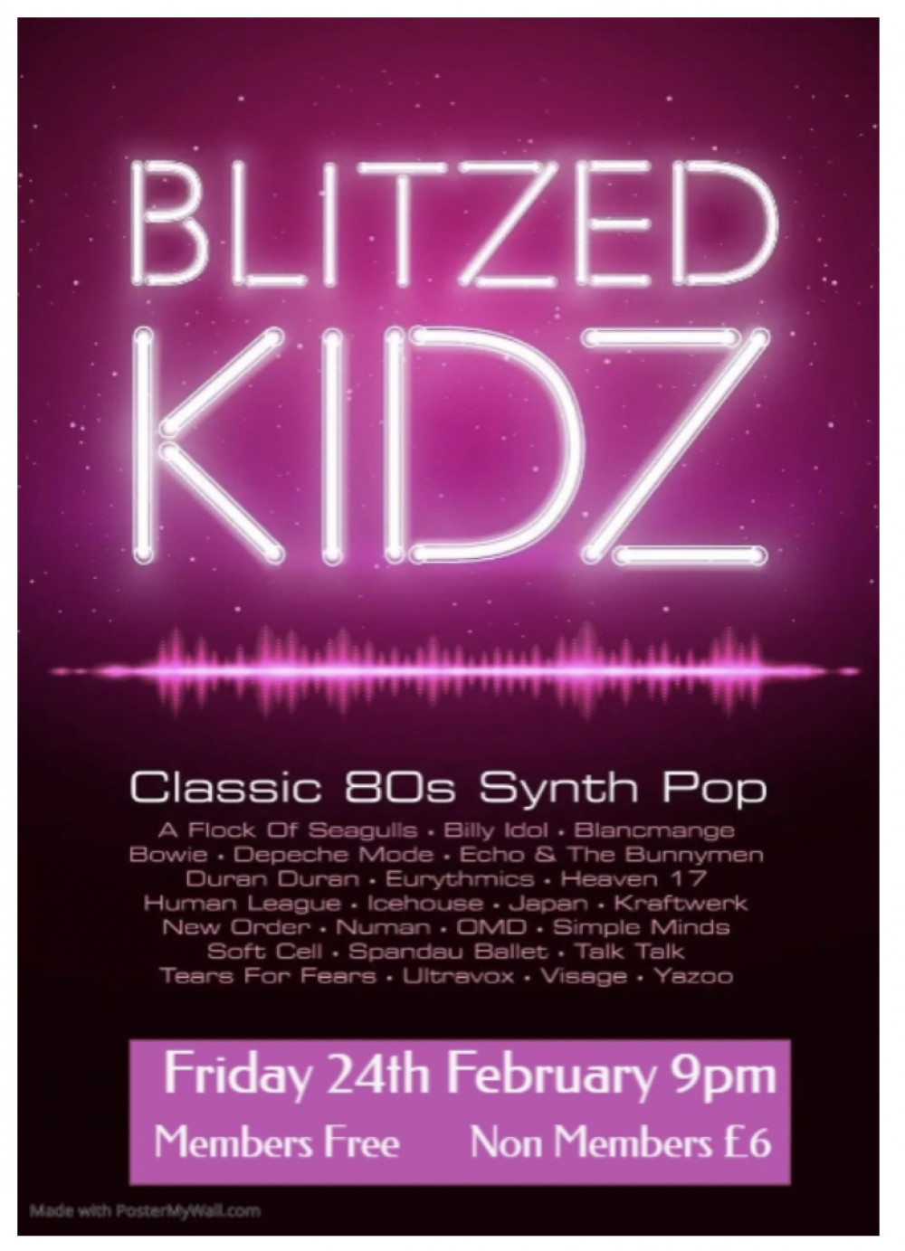 80s Synthesized classics by Blitzed Kidz at the Stotfold Con Club