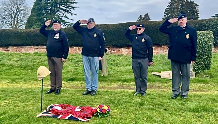 Royal British Legion members laid a wreath at John Smith's recently discovered grave. Photos: Whitwick Royal British Legion