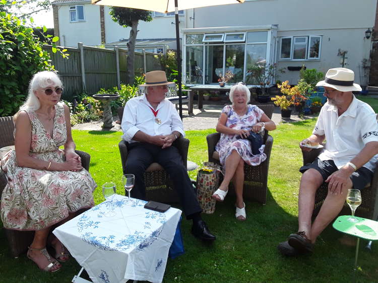 The association had a picnic in the garden of one of the committee members (Credit: Linda Anthony)
