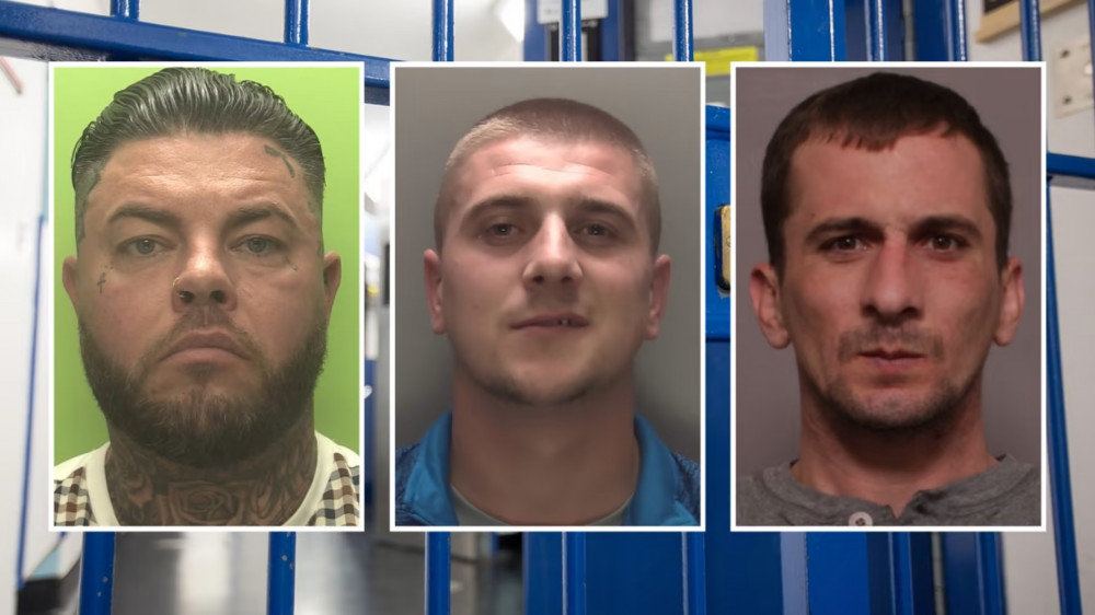 Craig Flint, Craig Jones and Tyrone Smith were all sent to jail. Photo: Nottinghamshire Police