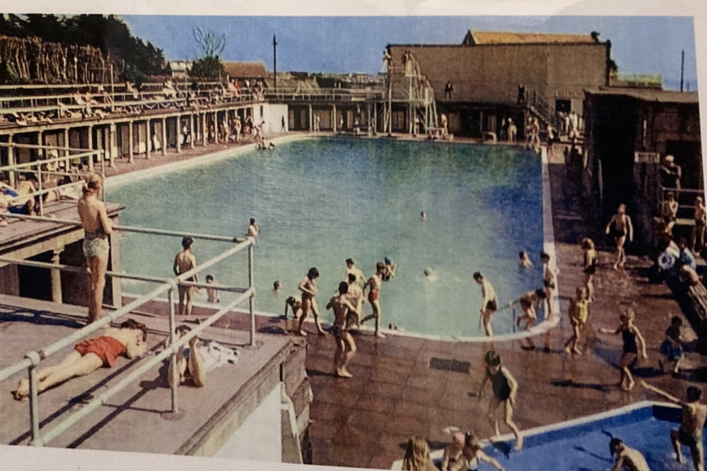 Exmouth's former open-air swimming pool (Exmouth Museum)