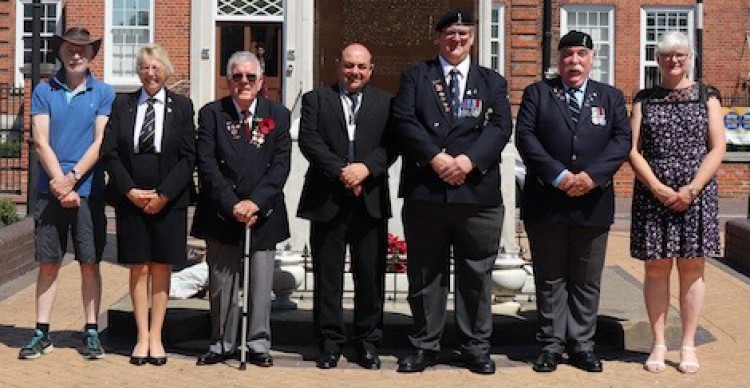 Ken Collins, third from left, with RBL comrades.