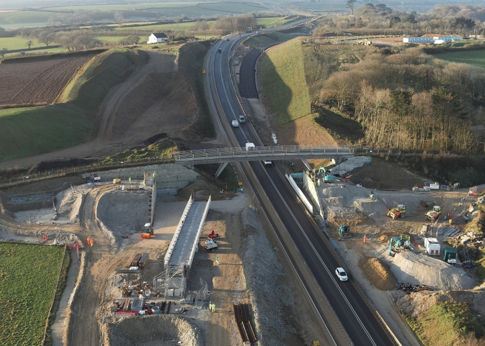 Preparation work taking place for the installation of the new Tolgroggan overbridge