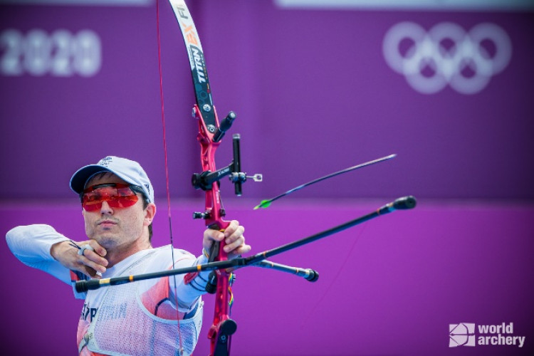 Tom Hall, 32, made his Olympic debut at the Tokyo 2020 Games (image via World Archery)