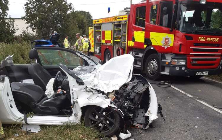 The collision happened this afternoon (Credit: Maldon Fire Station)