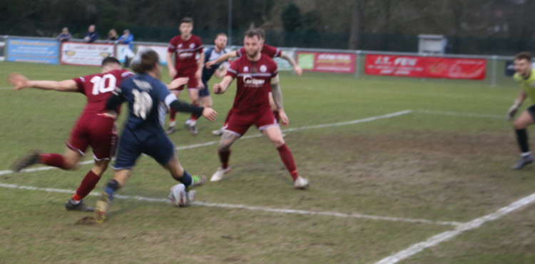 Jack Baker scored but Hadleigh slip up (Picture: Ian Evans)