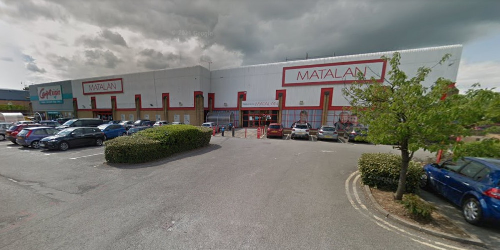 The roofer fell through the roof of a Bletchley retail unit currently occupied by Matalan and Carpet Right (image via google.maps)