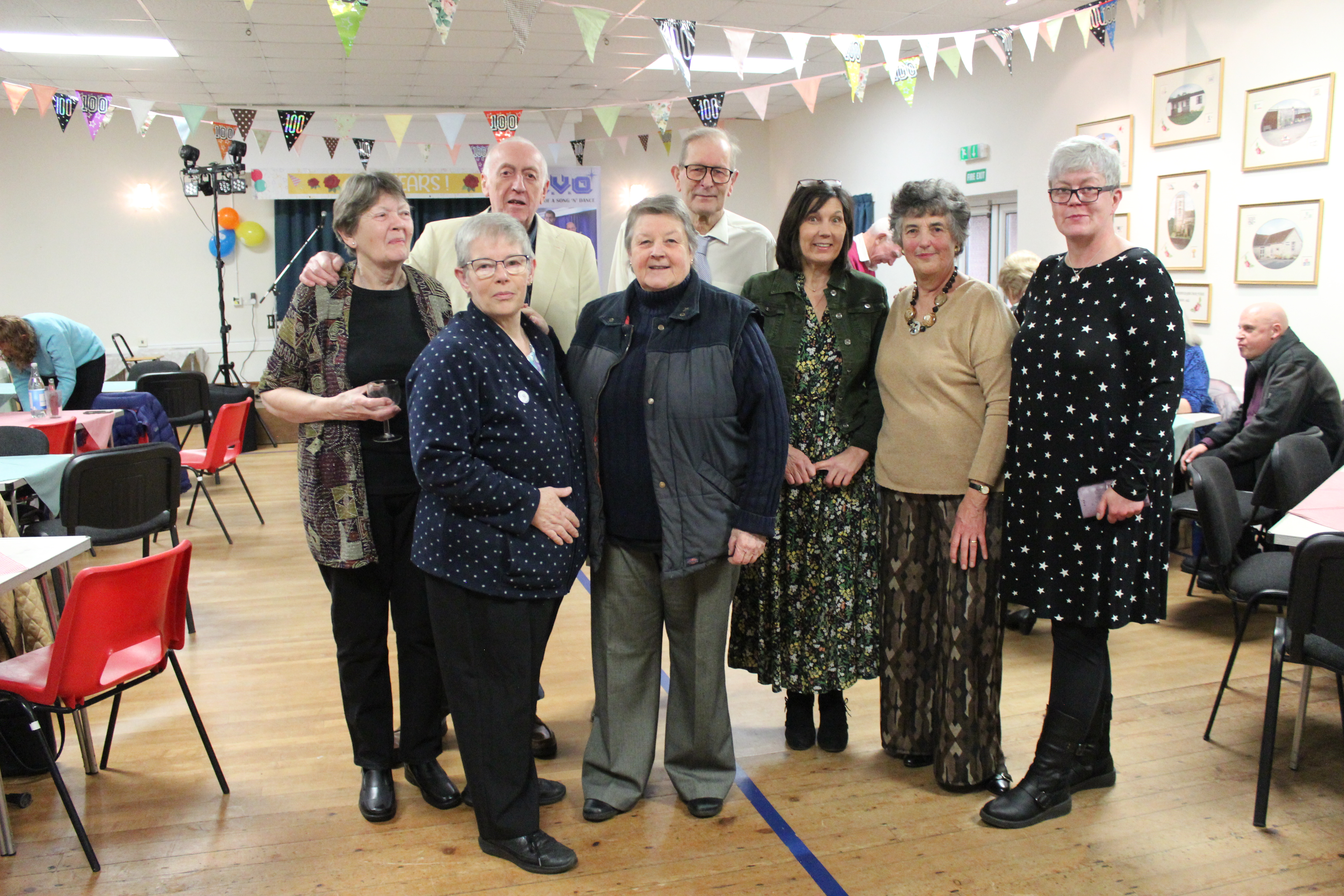 Members of the Hawkchurch Village Hall committee at the celebration event