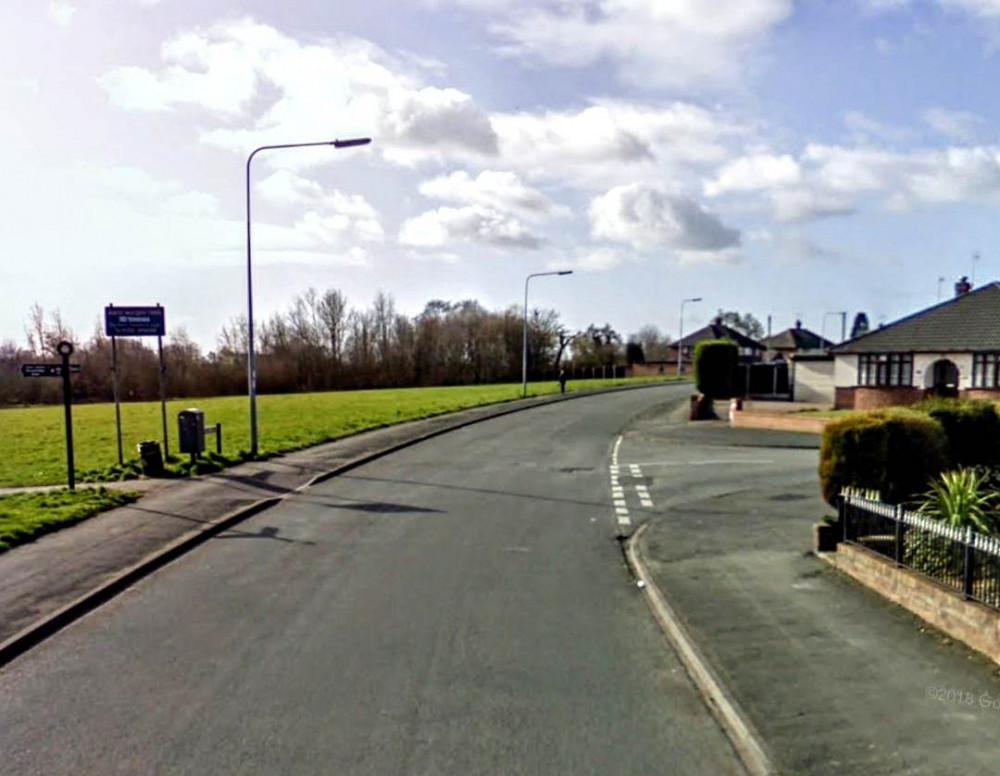 The incident on Queens Drive, Nantwich, happened at 11:10pm on Tuesday 21 February (Google).