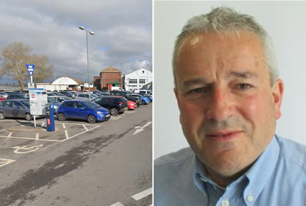 L: Imperial Road short stay car park (Google Maps). R: Cllr Philip Skinner (EDDC)