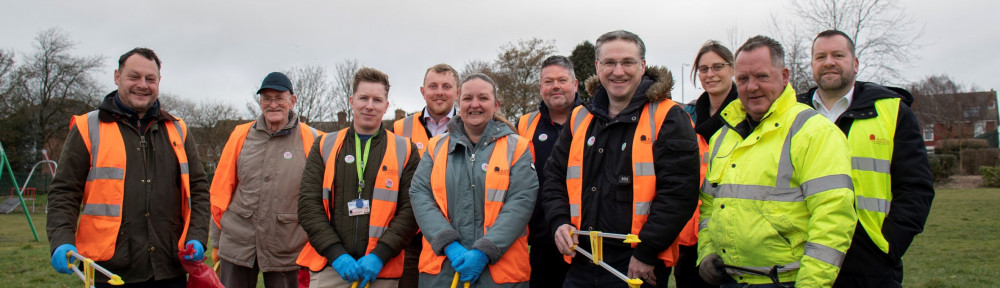 The Big Spring Clean started in Huthwaite Welfare Park (image via Ashfield District Council)