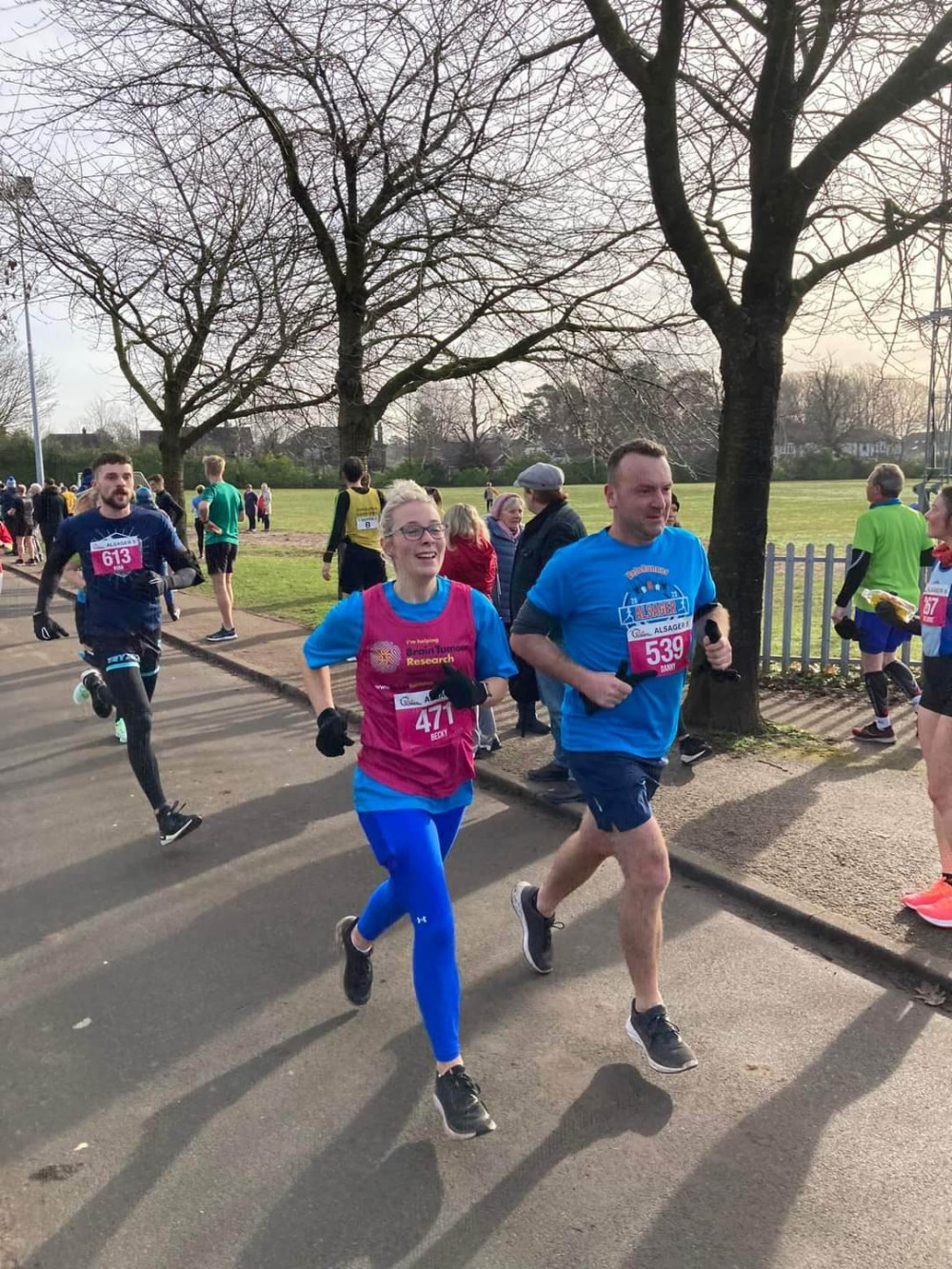 Becky going through her paces raising money for Brain Tumour Research 