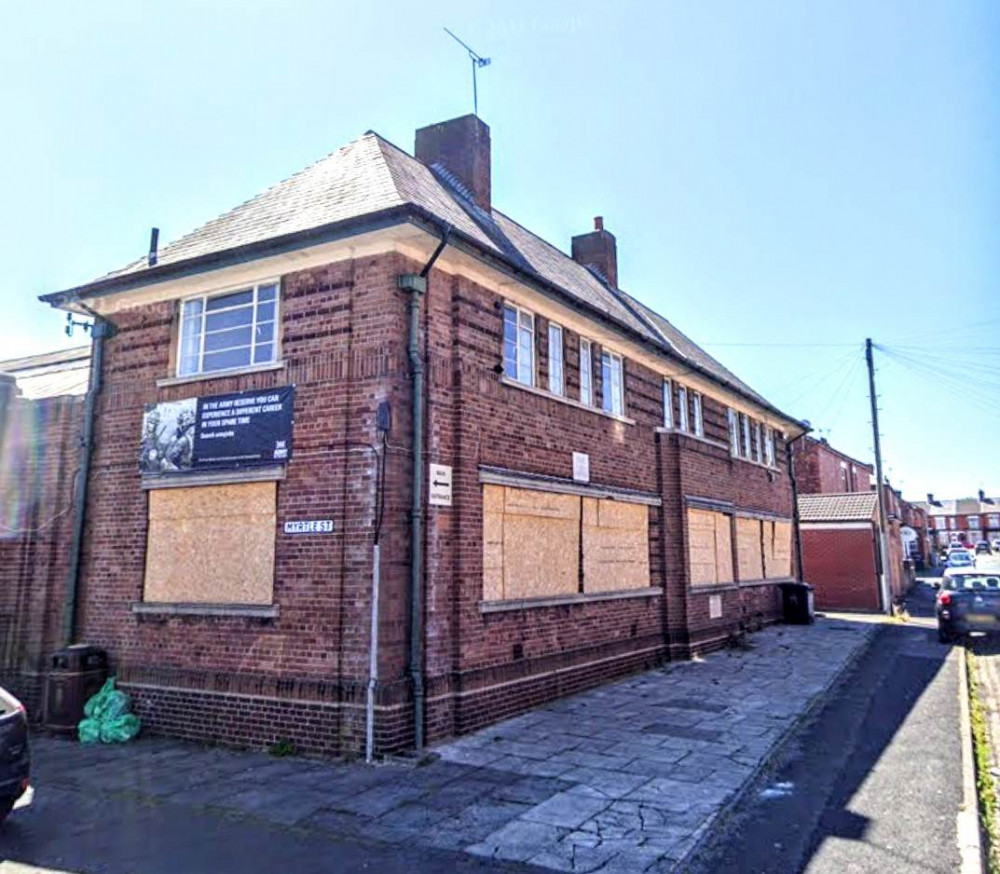 The former Territorial Army Centre, on the corner of Myrtle Street and Derrington Avenue - was approved for new studio apartments on Thursday 23 February (Google).