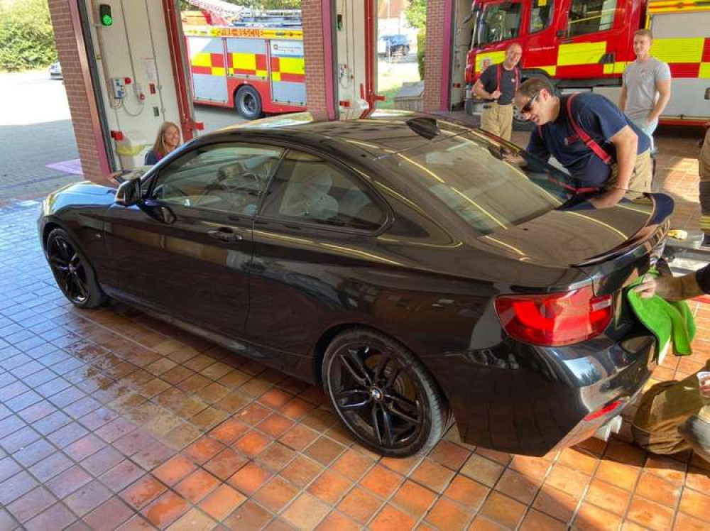 The charity car wash at Maldon Fire Station on Wycke Hill (Credit: Maldon Fire Station)