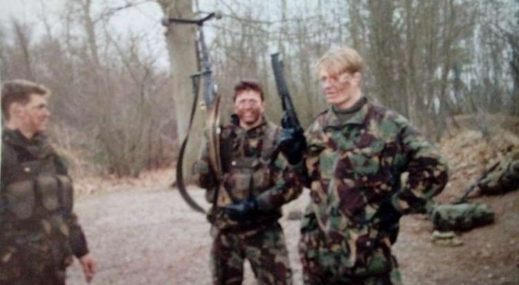 Stewart alongside men with whom he served (Credit: Stewart Bayford)