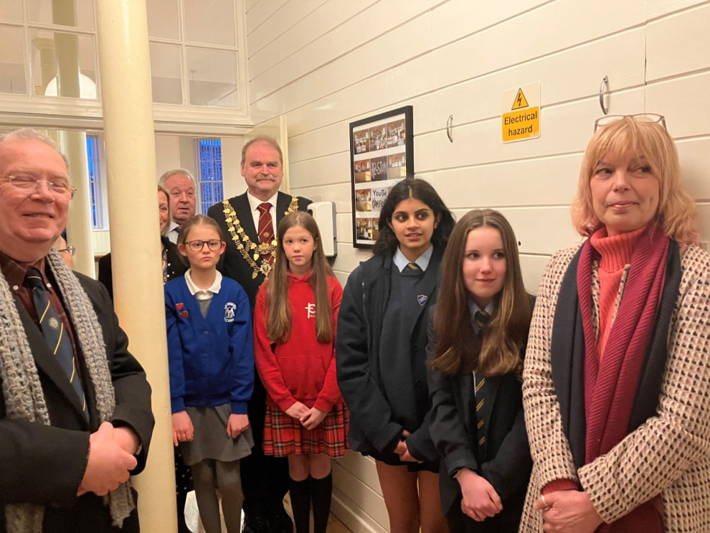 Students gather in Guildhall for the unveiling of Helston's Youth Manifesto 