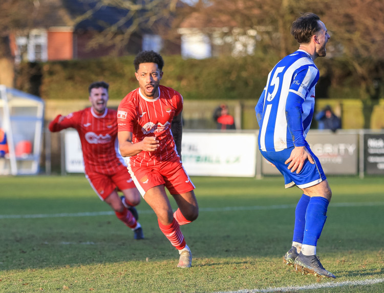 Sam Ford celebrates winner (Picture: Stefan Peck)