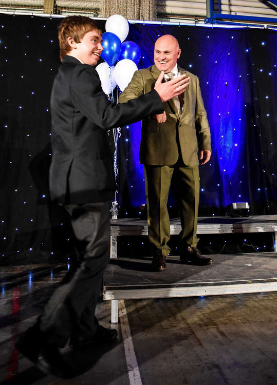 Lewis Bridgeman, from year 10, receiving his award (Photo: Plume Academy)