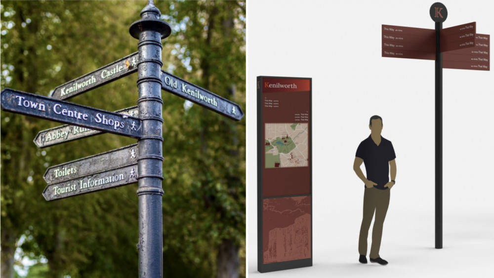 The scheme would see the current signs removed and replaced with a more modern design (images via planning application)