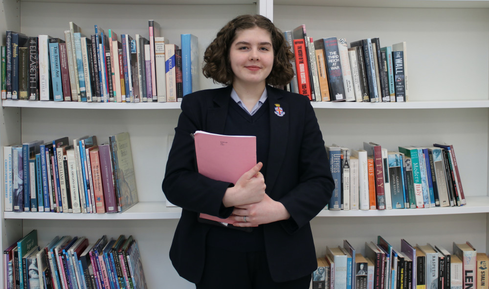 Jessamy Lloyd with winning words (Picture: Royal Hospital School)