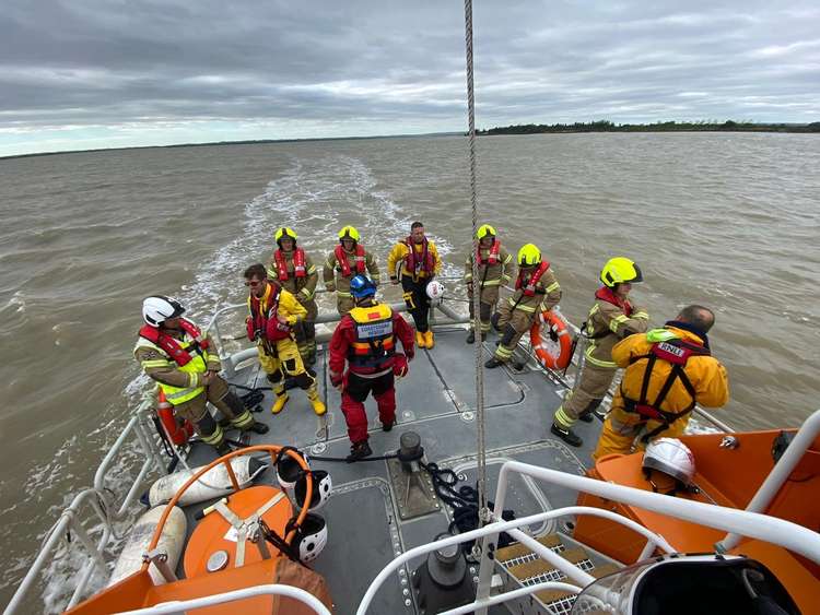 The training exercise took place on Osea Island (Photo: Essex Fire Service)