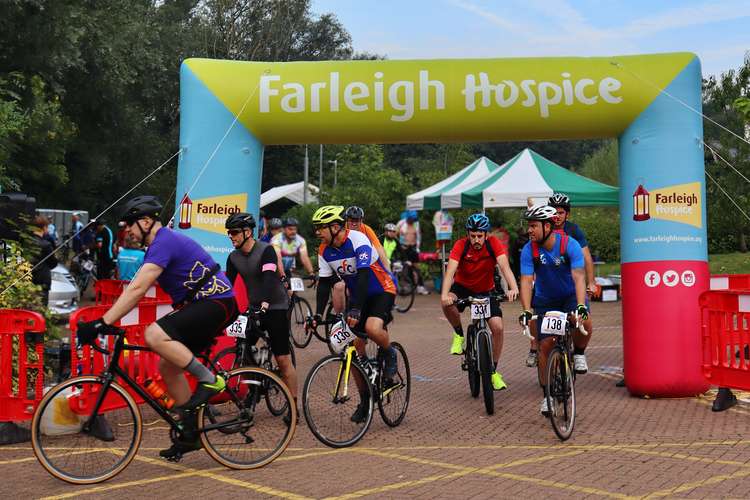 Over 340 local cyclists took part in the fundraising challenge (Photo: Farleigh Hospice)