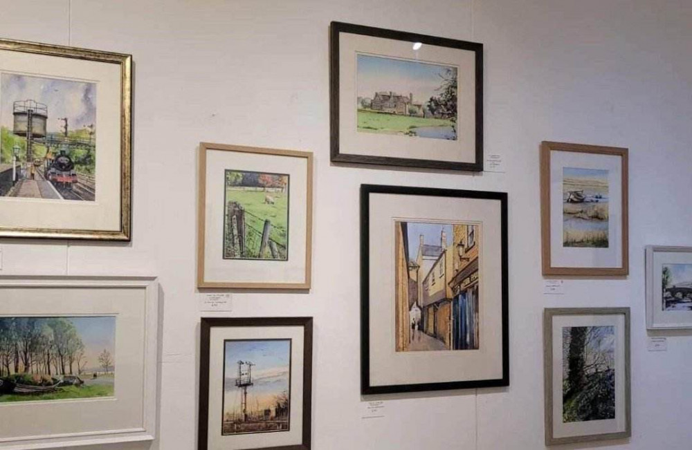 Ken Forrest's work on display at Victoria Hall. Image credit: Victoria Hall, Oakham. 