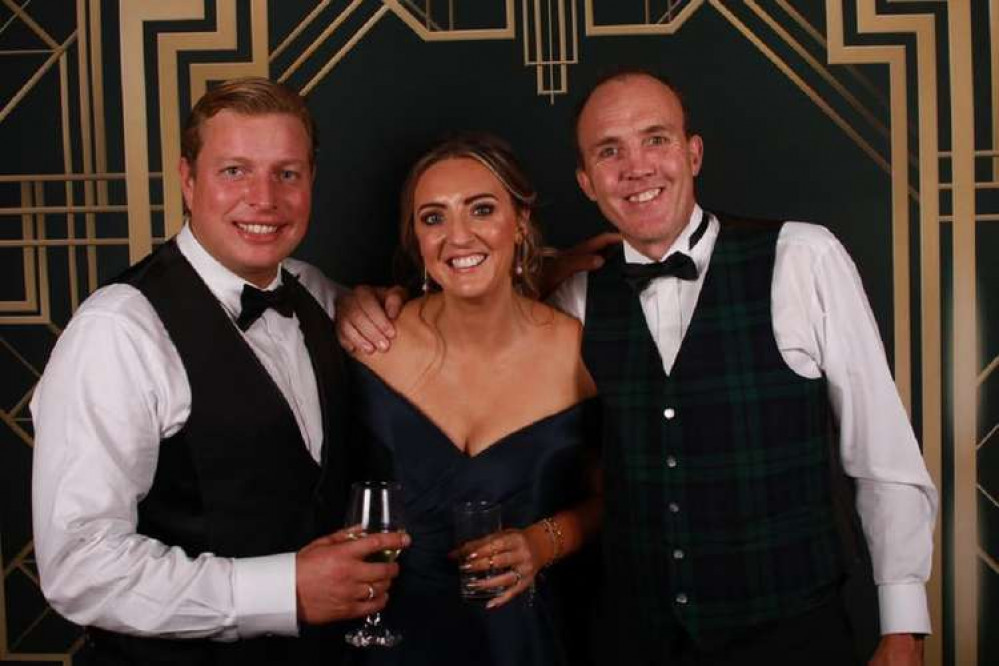 (L-R) Apprentice star Thomas Skinner, Vicky Hicks and EACH Acting Director for Income Generation Ian Nicolson at the ball