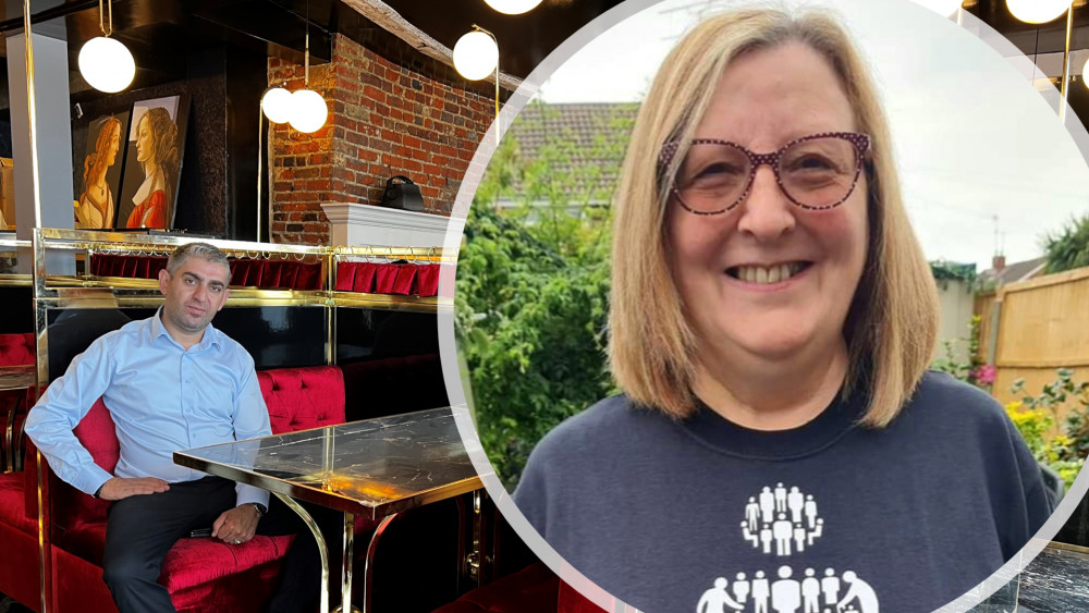 Maldon District Councillor Jeanette Stilts (inset, right) and Paparazzi owner Sami Barli have organised a charity meal to raise money for Prostate Cancer UK. (Photos: Ben Shahrabi and Jeanette Stilts)